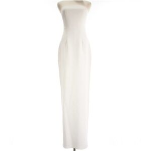 Safiyaa NWT Azrael Strapless Dress Size US 6 in Solid Ivory